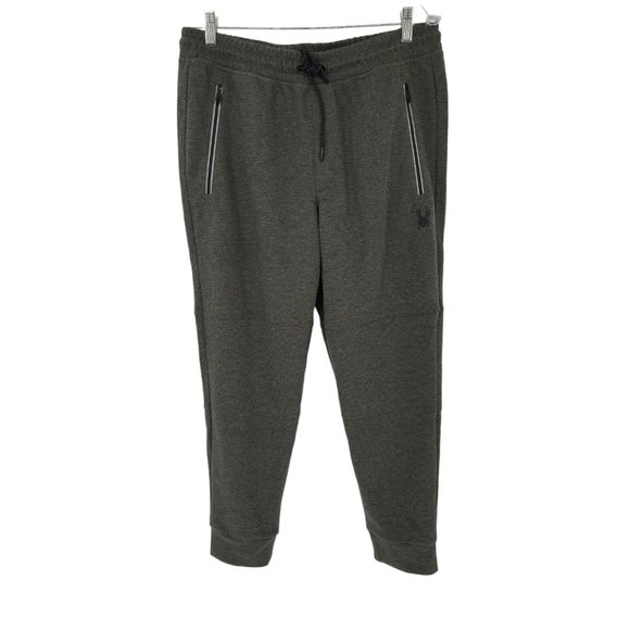 Spyder Active Size Large Mens Joggers Army Green Elastic Waist Pants NWT